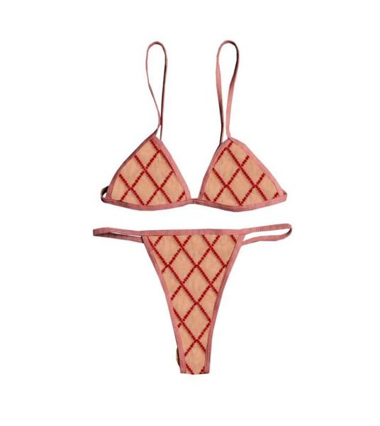 

letter jacquard bikini set backless swimwear women deep v swimsuit fashion thong swimsuits quick dry bathing suit5246052