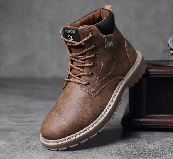 

men boots fashion men ankle boots winter men motorcycle shoes male oxfords shoes leather martin boots men039s casual shoes q348932136, Black