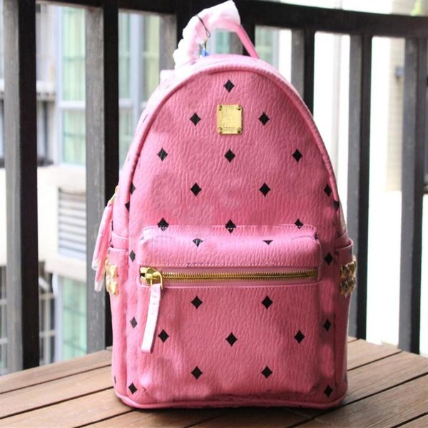 

genuine leather brand fashion punk rivet backpack school bag luggages backpack student bags knapsack travel outdoor packs m241b
