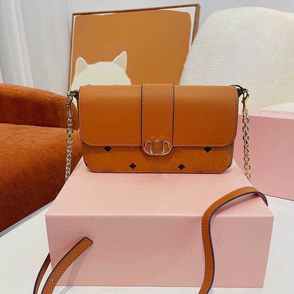 

new mm luxury designer bags women shoulder bags chain handbag fashion square crossbody bags purses brown leather handbags letters printing m