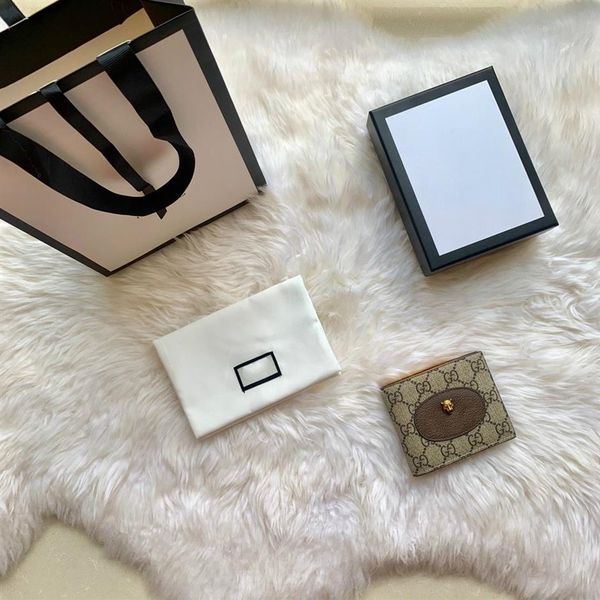 

classic tiger head wallets for men fashion popular ladies letter real leather card holders for woman with box size 11 295z, Red;black