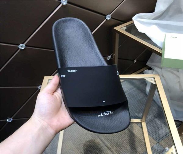 

designer luxury 21ss off mens industrial slider summer beach shoes sandals with box9536539, Black