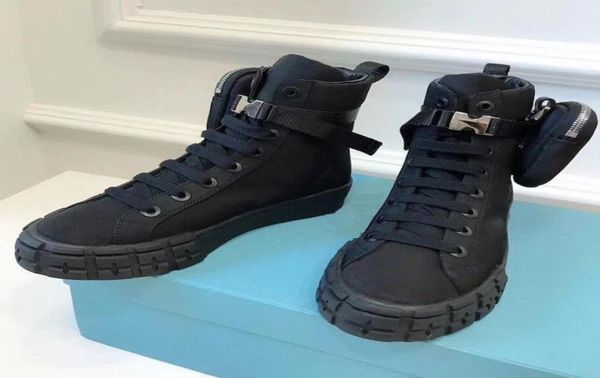 

designer shoes wheel renylon high men women flat sneakers platform shoe fahion white black cloth laceup runner trainers with7947508