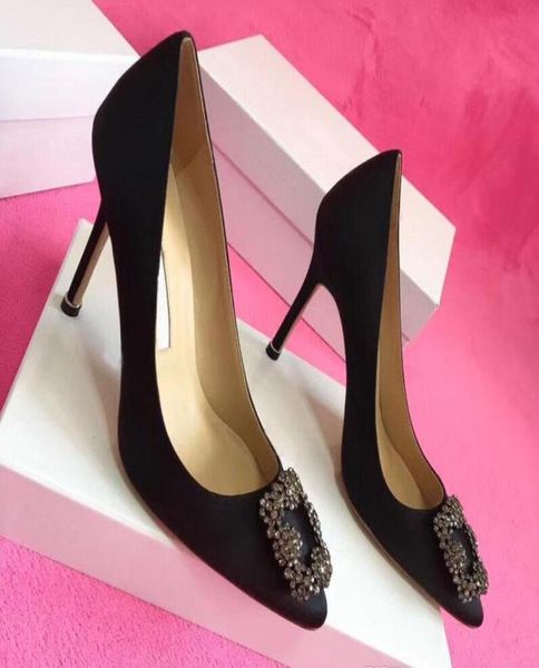 

2022 designer party wedding shoes bride women ladies sandals fashion dress shoes pointed toe high heels leather glitter pump6071886, Black
