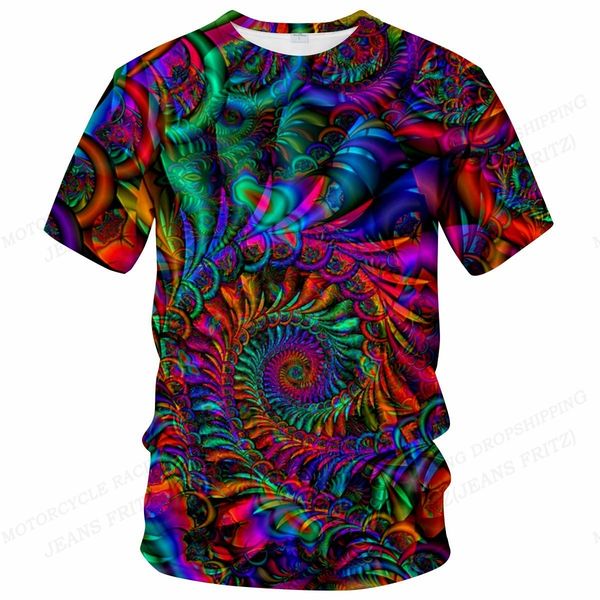 

women's t shirt t shirt trippy psychedelic 3d print t shirt men women fashion short sleeve tees cat tshirt clothing 230419, White