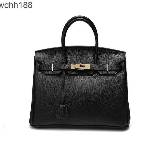 

cowhide birkins bag lychee togo designer pattern layer bags 2023 light luxury handbag large capacity women's 2fld