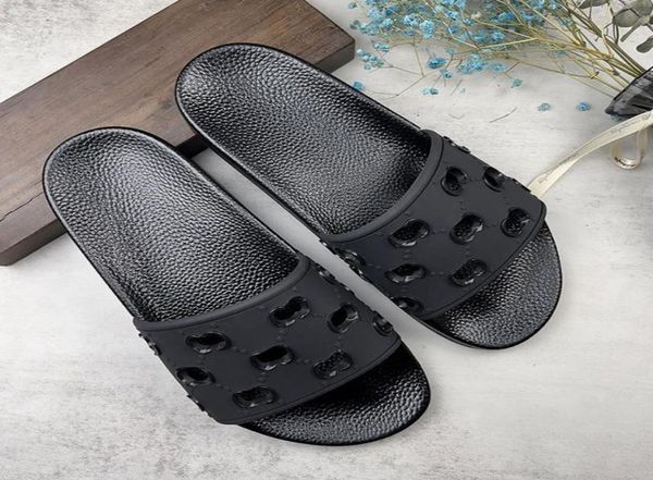 

women designer slippers rubber slides sandal flat blooms strawberry slipper green red white web fashion mens sliders beach flip fl2178042, Black