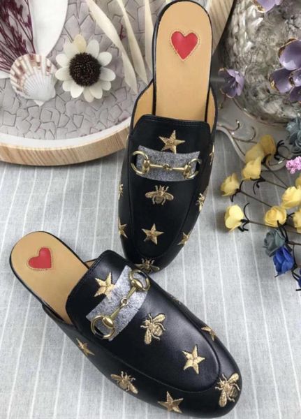 

2021 new women039s baotou slippers leather soles horseshoe details size 3541 delivery9903682, Black