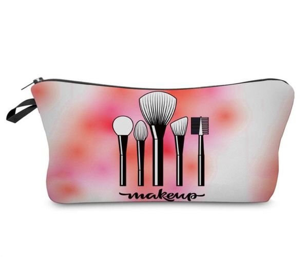 

3d printing zipper makeup bag printing cosmetic bags organizer bag women multifunction beauty bag7530726