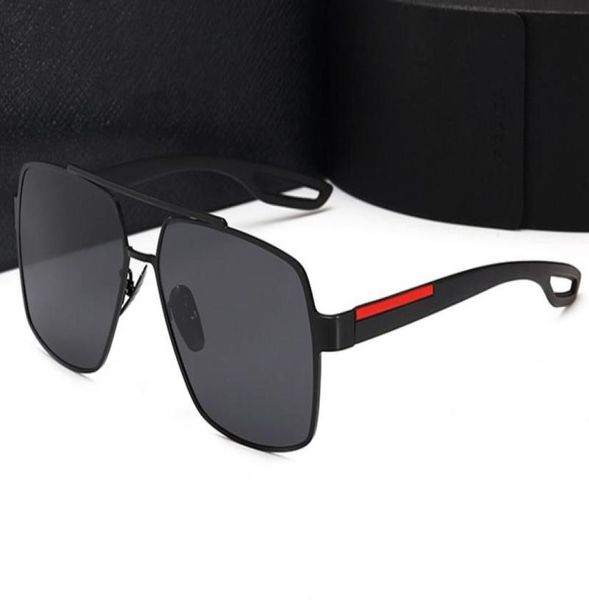 

retro polarized sunglasses man woman metal large square frame designer suitable for fashion beach driving uv400 oculo8604459, White;black