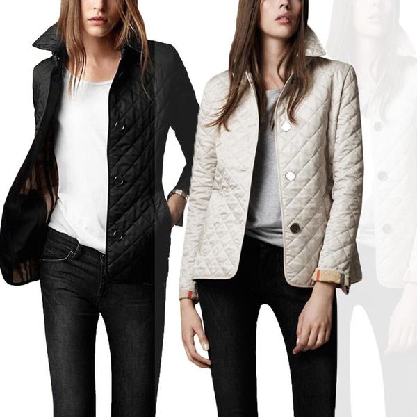 

parkas 2022 winter warm women's quilted notch collar jacket, Black