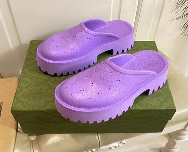 

2022 women039s slippers with thick soles fashion jelly color pvc soft and comfortable no belt naked boots martin l3573259, Black