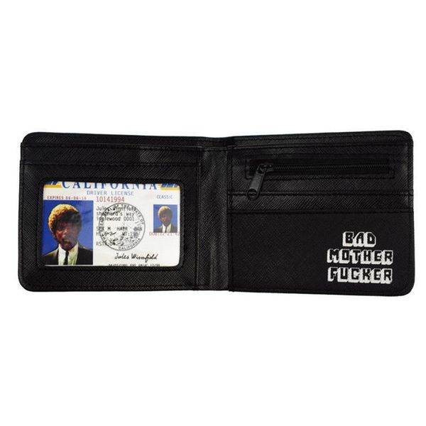 

whole pulp fiction real leather embroidered brown bad mother fker with card holder men039s wallets bolsos mujer 8955358219z, Red;black