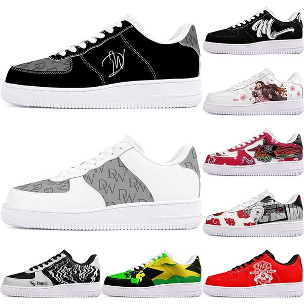 

DIY shoes winter comfortable autumn mens Leisure shoes one for men women platform casual sneakers Classic cartoon graffiti trainers comfortable sports 8074
