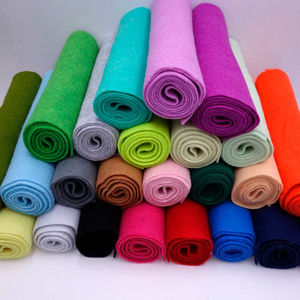 

fabric 90cm wide soft felt fabric nonwoven felt fabric sheet diy sewing dolls crafts material 14mm thick 230419, Black;white