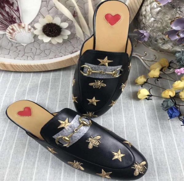 

2021 new women039s baotou slippers leather soles horseshoe details size 3541 delivery5892909, Black
