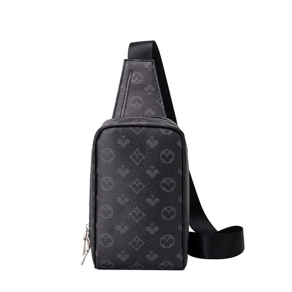 

men chest sling bag clubs print pvc leather crossbody shoulder backpack purse daily mobile phone luxury brand rucksack small258e