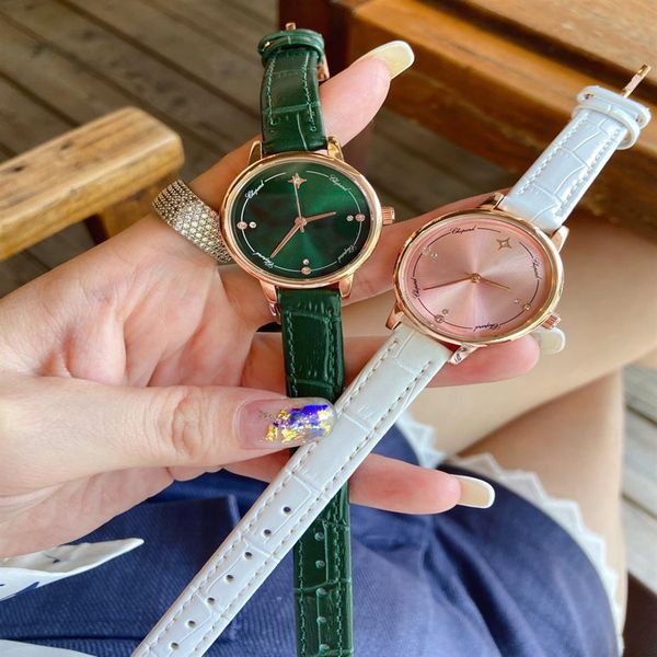 

brand watches women crystal diamond style leather strap quartz wrist watch cha66282o, Slivery;brown