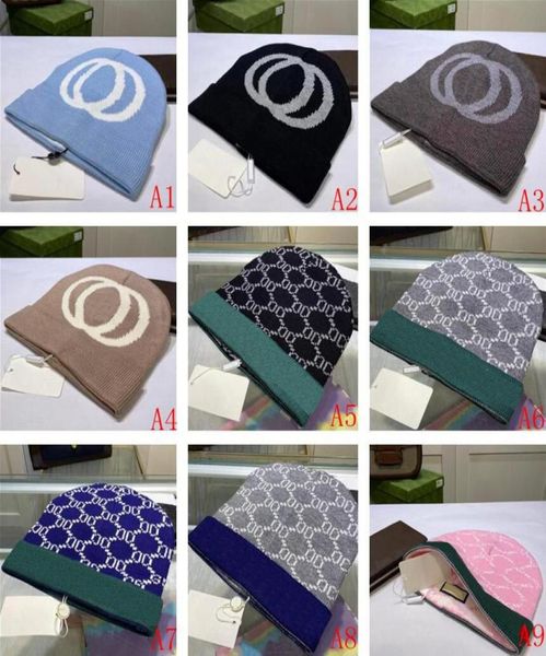 

classic designer autumn winter beanies hats men and women fashion universal knitted cap autumn wool outdoor warm skull caps1290564, Black;white