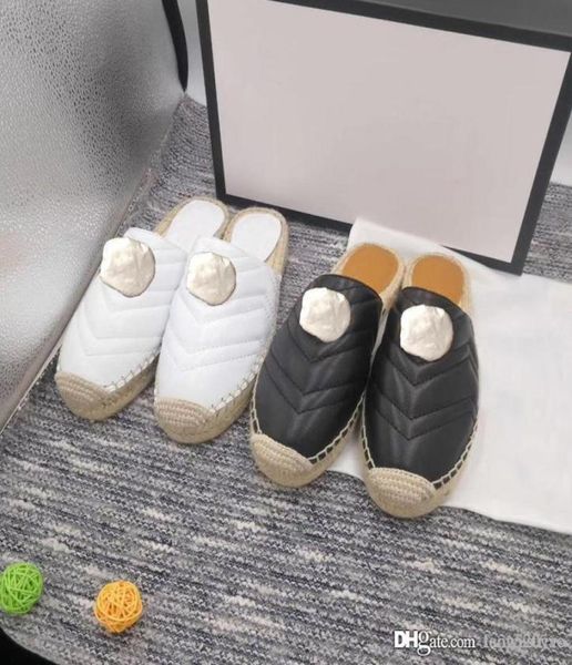 

designer summer beach slippers fashion lazy baotou platform flops leather letters lady thick bottom slides women shoes metal ladie6848762, Black