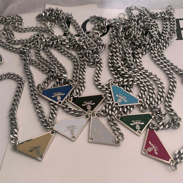 

designer jewellery necklaces mens necklace pendant luxury tennis chain for men women stainless steel solitaire pendants fashion cl333m, Silver
