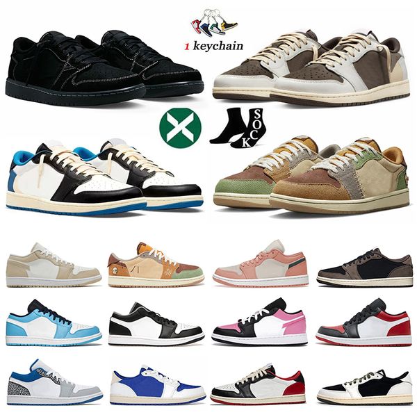 

mens low 1 basketball shoes jumpman 1s black phantom reverse mochas fragment bred toe unc cactus jack jordens panda women sneakers designer
