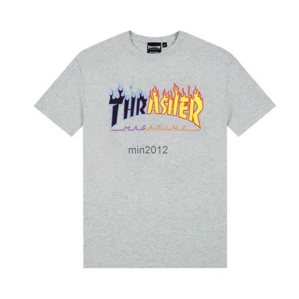 

men's t-shirts flame multicolor printed round neck cotton short sleeve american brand daily street unisexfqnb, White;black