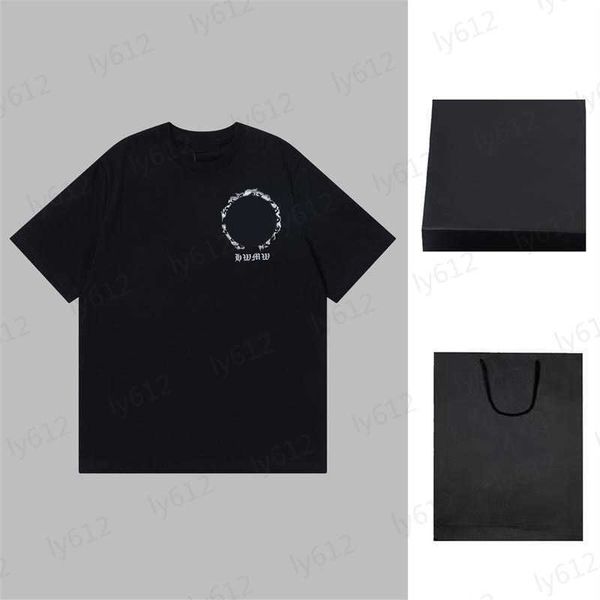 

mens t-shirts summer spring designer streetwear clothes fashion trend luxury versatile black cotton classic brand letter logo pattern printe, White;black