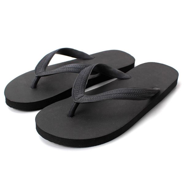 

rubber flip-flops slippers new fashion wear beach personality clip foot flat non-slip rubbers slipper 100, Black