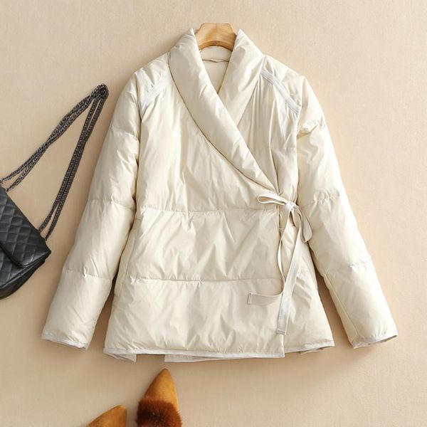 

parkas sedutmo spring oversize duck down coat women vintage short jackets autumn fashion slim casual parkas ed1618, Black