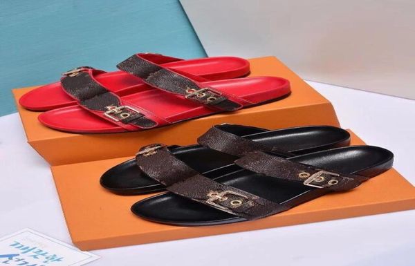 

women men slipper metal buckle summer sandals beach slide fashion scuffs rubber slippers indoor shoes size 354867208, Black