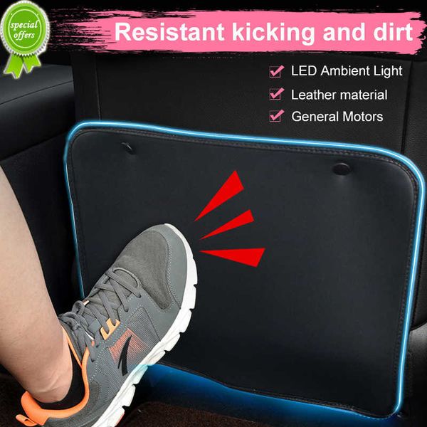

new car seat back with usb ambient light anti-kick pad car seat protector decorative anti-scratch anti-kick car interior accessories