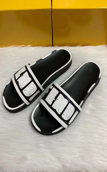 

2021 fashion casual slippers men039s summer beach slippers ladies slide casual slippers with box3447224, Black