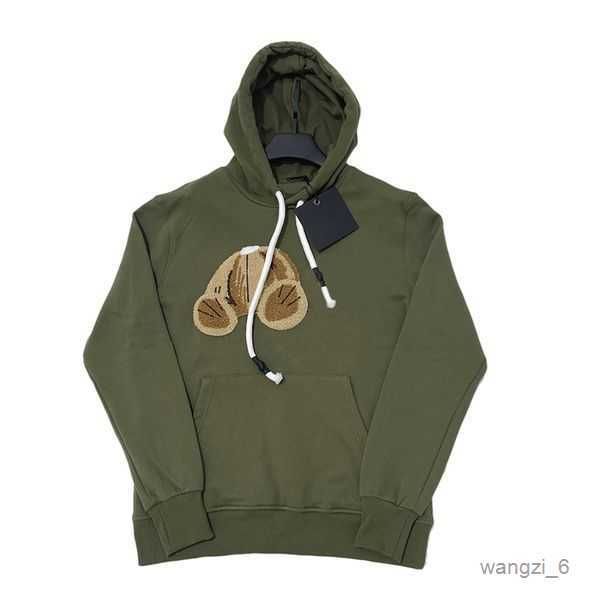 

men's hoodies & sweatshirts mens teddy bear hoody hooded pullover sweatshirt loose long sleeve jumper high street palm fashion angels w, Black