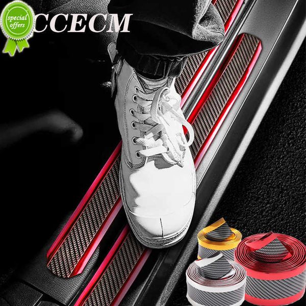 

new 3d carbon fiber car sticker diy paste protector strip auto door sill side mirror anti scratch tape waterproof protect film