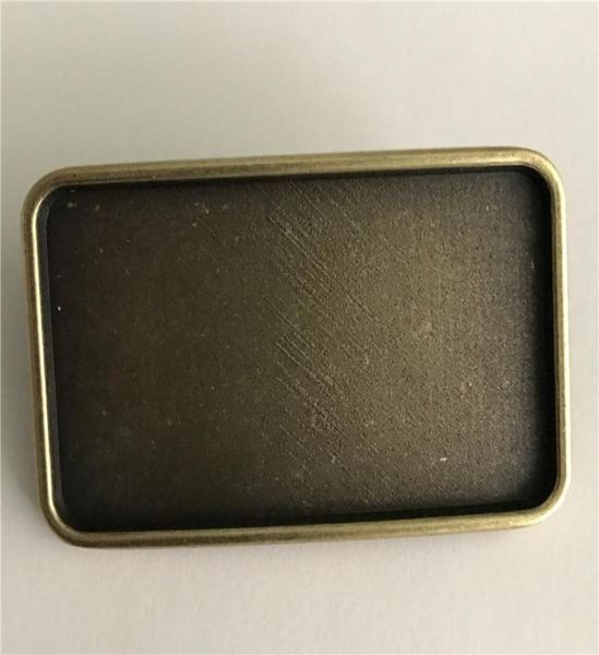 

1 pcs rectangle bronze blank western belt buckle for man hebillas cinturon belt cowboy buckles fit 4cm wide belts7395930, Slivery;black