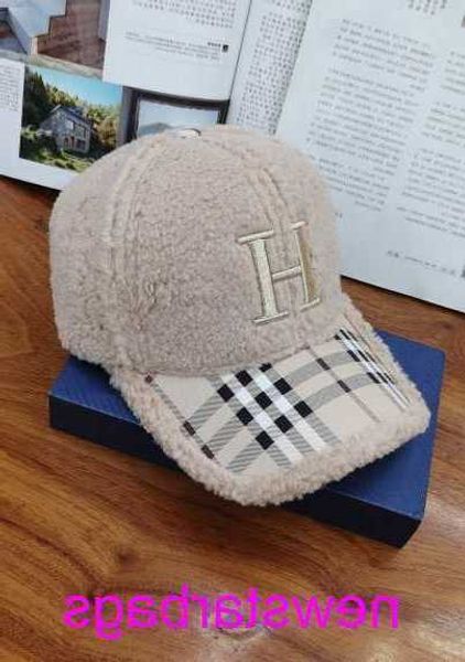 

original edition designer herms hat for sale autumn hat women's warm winter embroidery baseball cap korean version fashionable plush wi, Blue;gray