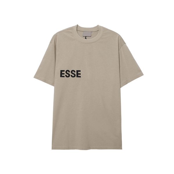 

ess 2023 mens t shirts women designers essent-shirts thick cotton version summer tshirt tees fashion man casual letter polos clothing cloth, White;black