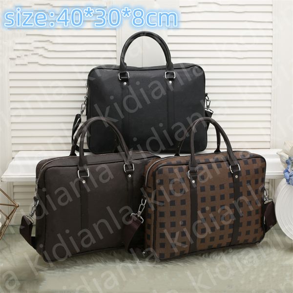 

brand men shoulder briefcase black brown leather designer handbag business mens lapbag messenger bag 3 color designer bag wallet