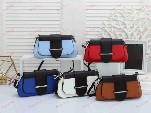 

saddle mag cross body bag famous buckle wallet designer casual satchel cosmetic purses luxury two color stitching shoulder bags