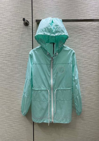 

2023 fashion new women's summer solid hoodie jacket waterproof windproof loose coats long sleeve luxury casual drawstring coats, Black;brown