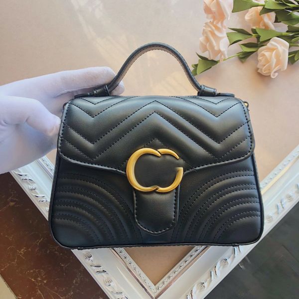 

cc luxury classic elegance leather crossbody mini bag with iconic style handle adjustable shoulder strap handbag for woman 21cm