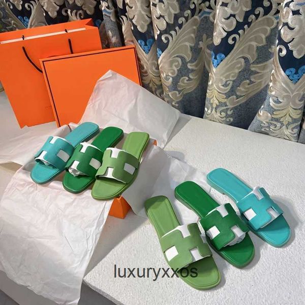 

slide designer beach orans shoe 2023 slippers high sandal family women leather casual flat beach fashion colors sandals