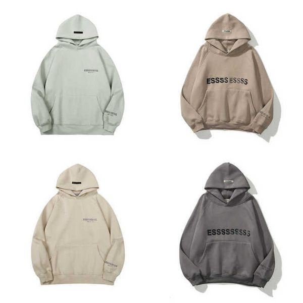 

fashion luxury men's sweatshirts essentials tracksuits letter hoodies men women ess sportswear hooded pant coat sweater pullover coupl, Gray