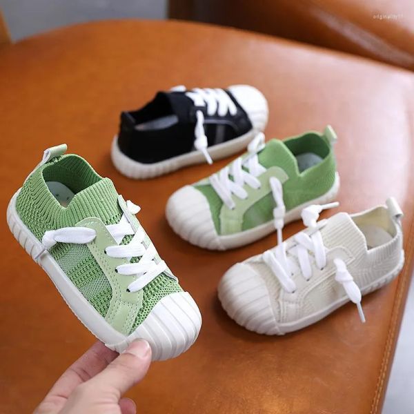 

athletic shoes 3 -8 years spring baby knit socks toddler girl sneakers kids canvas girls boys casual children sport running, Black