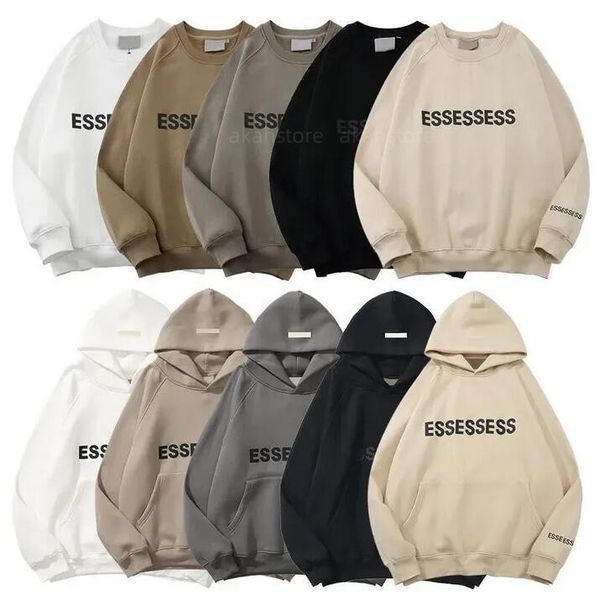 

men's hoodies sweatshirts mens womens designer essentail sweatershirts suits streetwear pullover clothing loose hooded jumper oversize, Black
