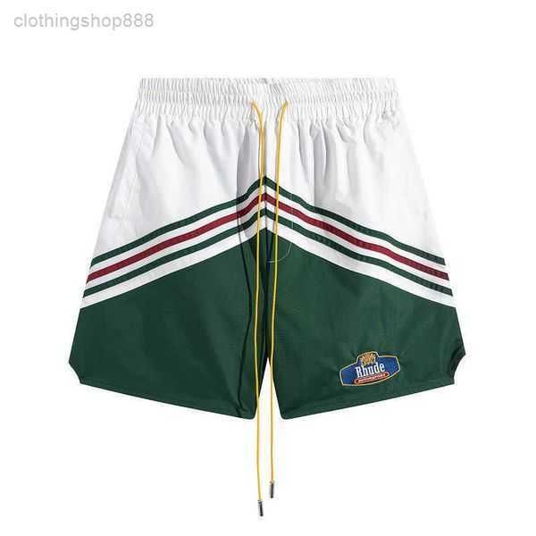 

men's shorts style fashion label panel contrast embroidery double layer mesh and quarters beach badge pants gc4s dor4, White;black