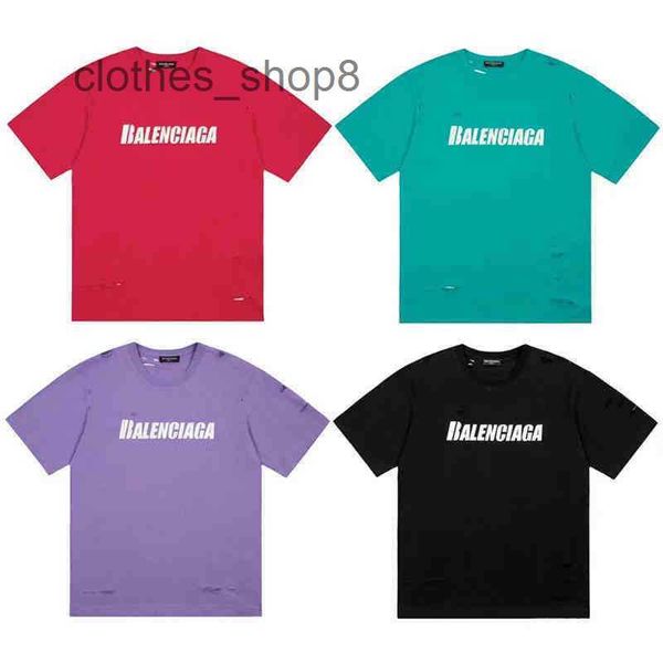 

balengs t shirts real shouse broken hole pull crack sleeve loose ha, White;black