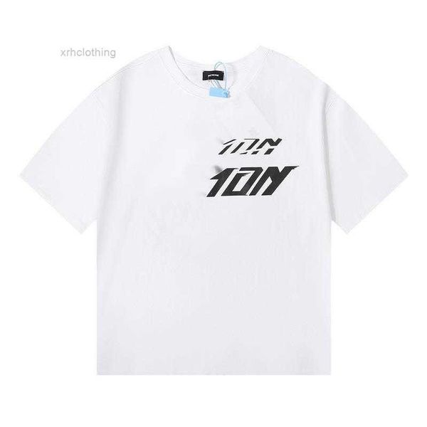 

men's t-shirts chaopai we11done spring/summer new gradient letter printing casual short sleeve loose fit and women's t-shirt 1 lku, White;black