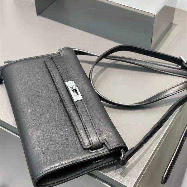 

herms kellier bags silver buckle envelope with cowhide layer swift mini square bag fashion handheld crossbody wallet real leather bag